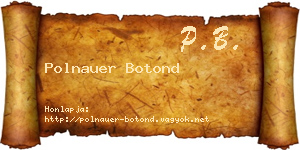 Polnauer Botond névjegykártya